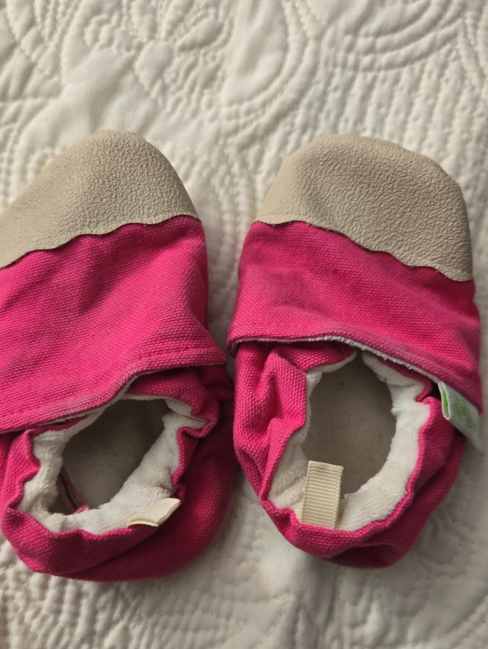 Organic Vegan Heavy Canvas Pink, non-slip soft sole shoes - Little Pitterpat